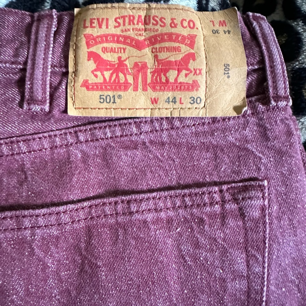 Men’s Vintage 501 Levi’s Red Jeans
